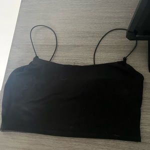 Jluxlabel black spaghetti strap crop tank